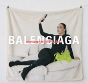 Balenciaga Neon Green Bag Print Flannel Throw Blanket BA318
